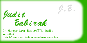 judit babirak business card